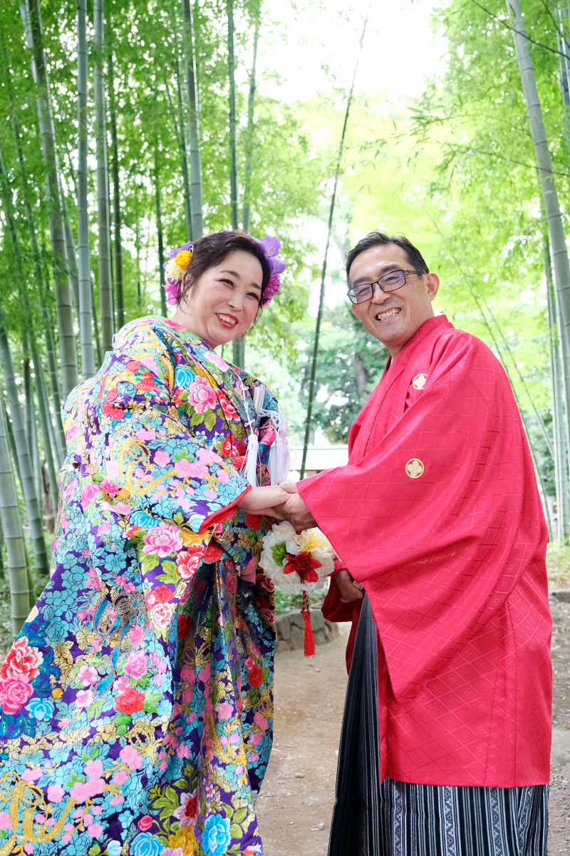 色打掛×竹林ロケ
