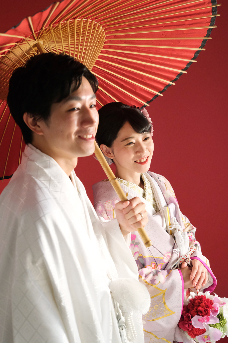 ＊和傘にこやかショット＊