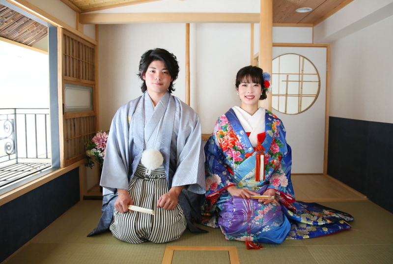 ＊ブルーの色打掛＊