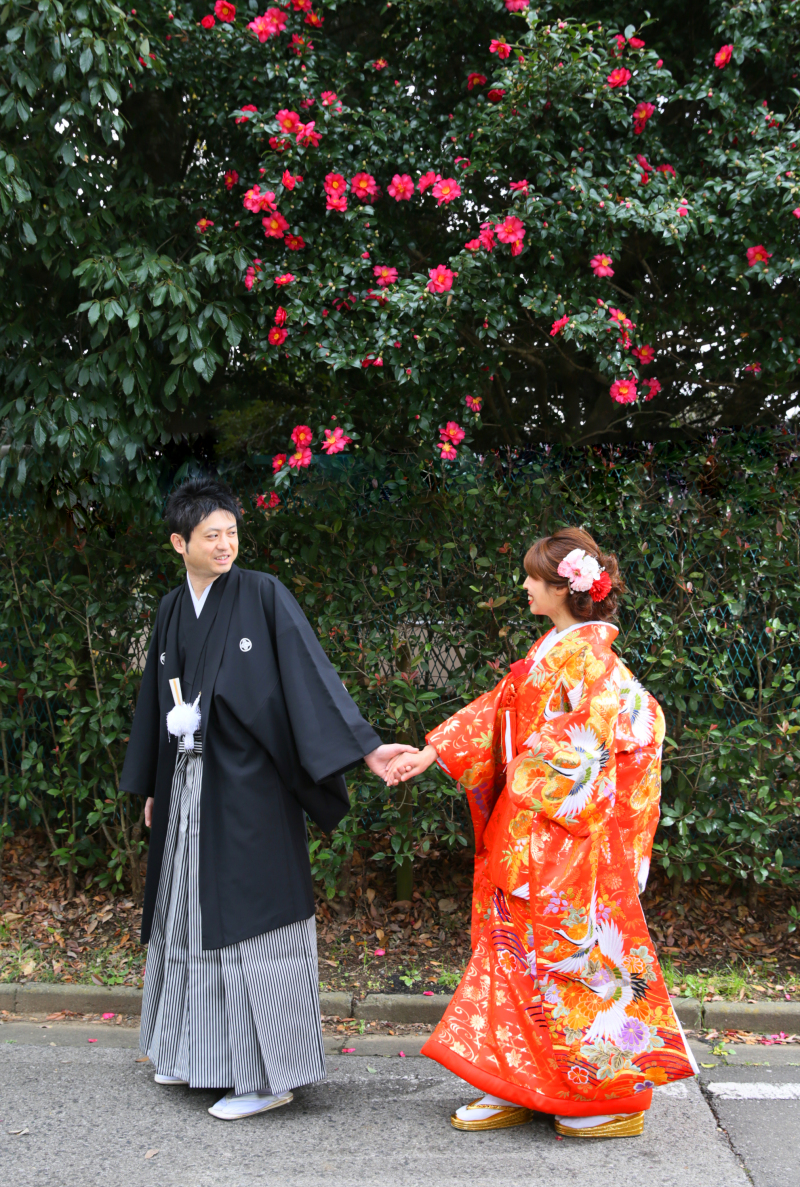 山茶花のある風景♡