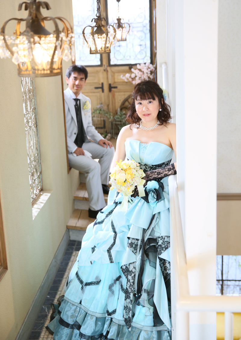 カラードレスのトータルコーディネート♡