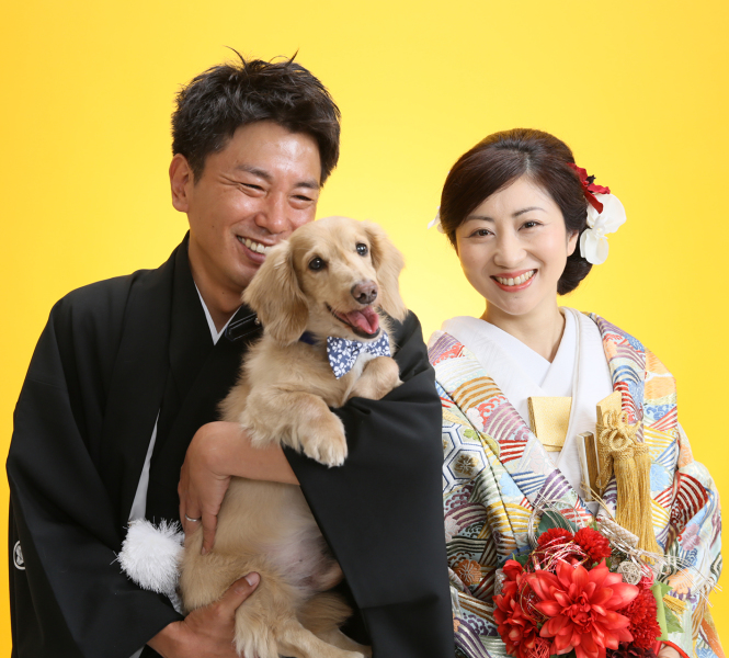 フォトスタジオラヴュー本店_ペットと一緒に撮影できる