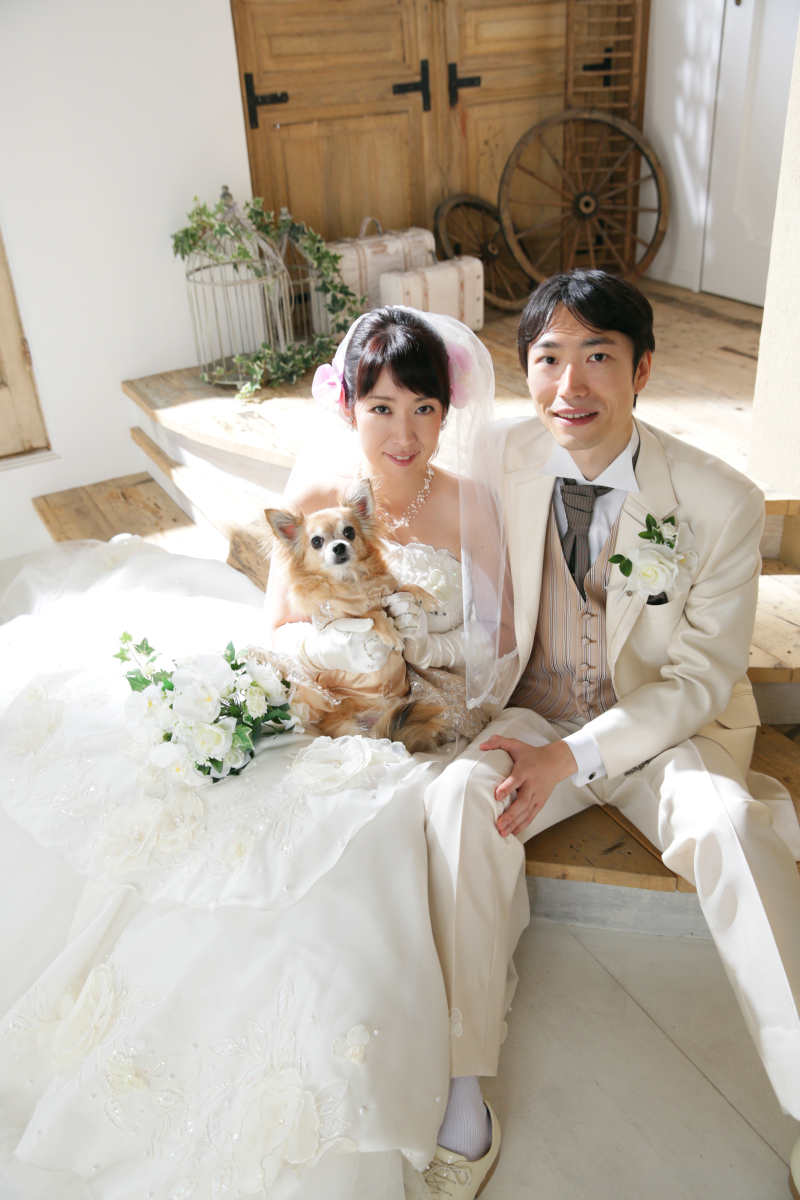 フォトスタジオラヴュー本店_ペットと一緒に撮影できる