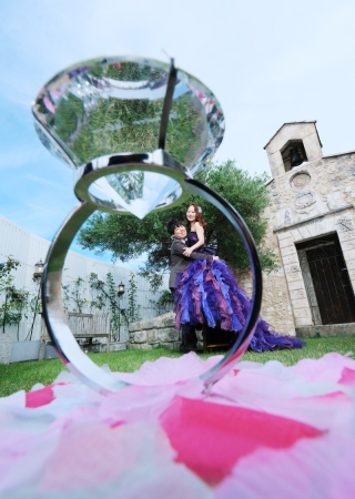 フォトスタジオラヴュー本店_カラードレススタジオフォト