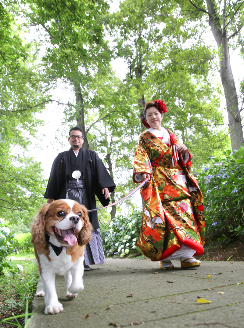 フォトスタジオラヴュー本店_ペットと一緒に撮影できる