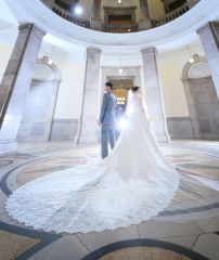 ロケーション撮影も印象的にライティングして♪2人がより輝くように♡