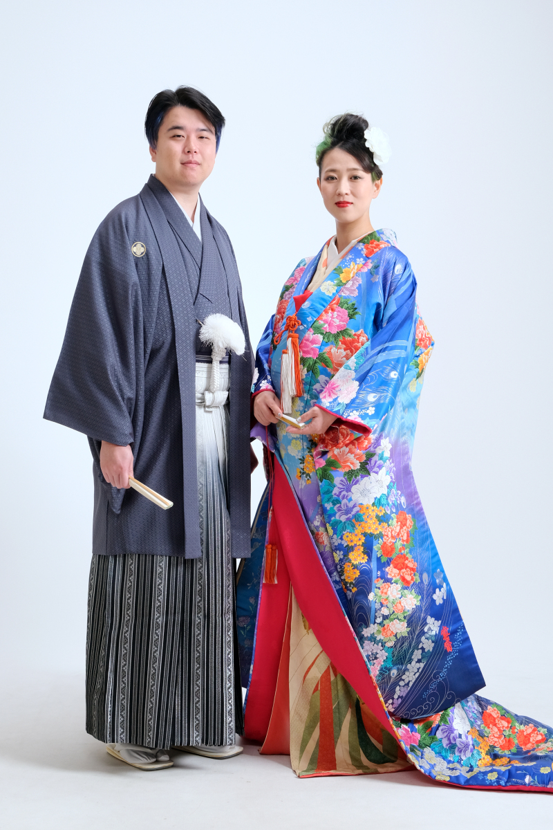 白無垢×色打掛×白ドレス×カラードレス4種の和洋Sコース(白無垢&色打掛&ウエディング&カラードレスに6切プリント4枚)