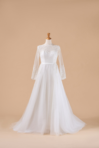 【BF-21】ロングスリーブが美しいウェディングドレス❀