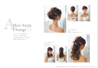 新婦イメージチェンジ⑪中間シニヨン→ハーフアップ