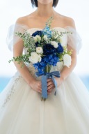 ブルー（造花ブーケ）