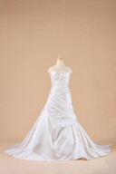 【BF-12】光沢あるサテンがステキなAラインシルエット❀