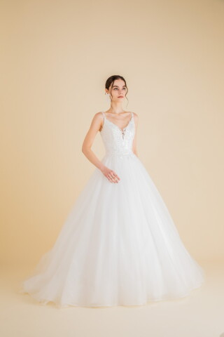 【AMY - エイミー -】グリッターチュールが輝くドレス☆