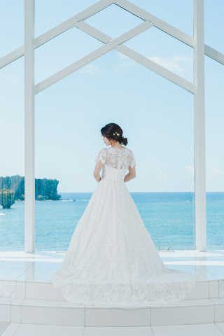 【AR-9】総レースのお袖つきウェディングドレス❀