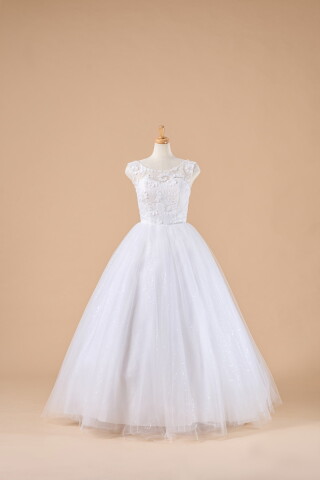 【BF-17】キャップスリーブの女性らしいドレス♪