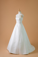 【KS-A7】シンプルなAラインのウェディングドレス❀