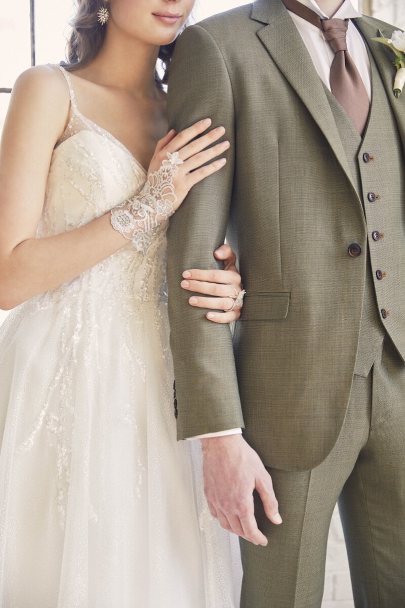 人気❀【FELIZ】ナチュラルなオリーブカラーのタキシード♪