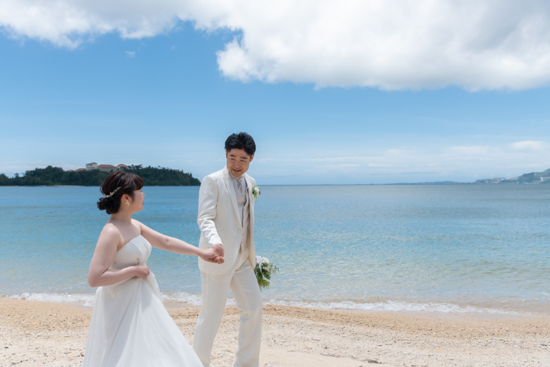 2人仲良く海散歩