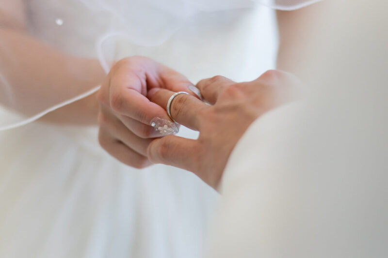 指輪の交換