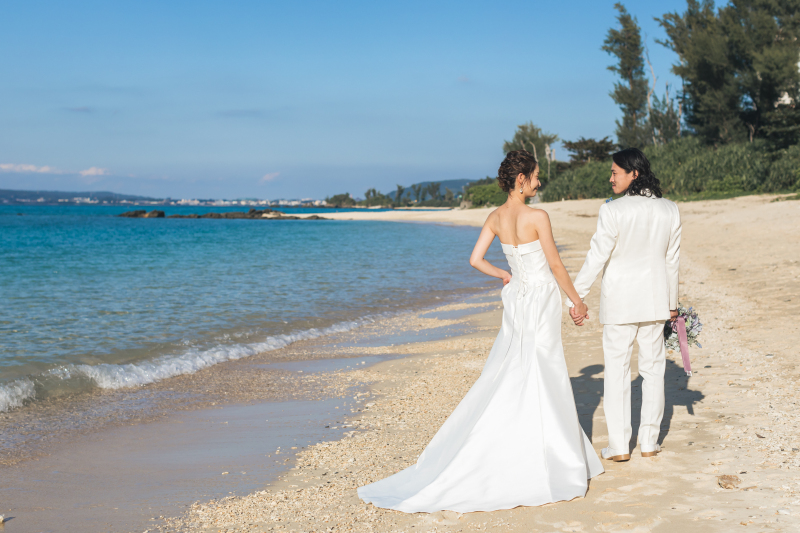 優雅にビーチをお散歩