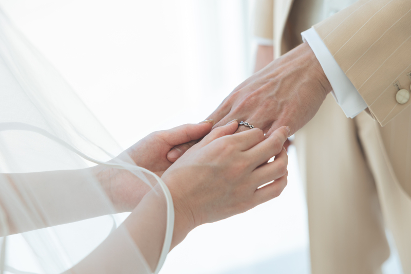 指輪の交換