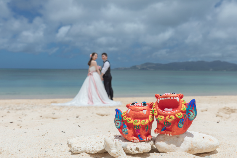 シーサーと一緒に