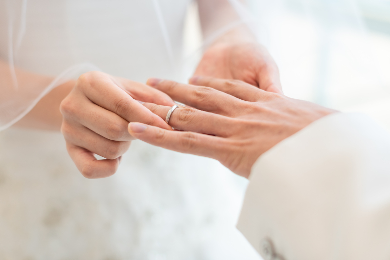 指輪の交換