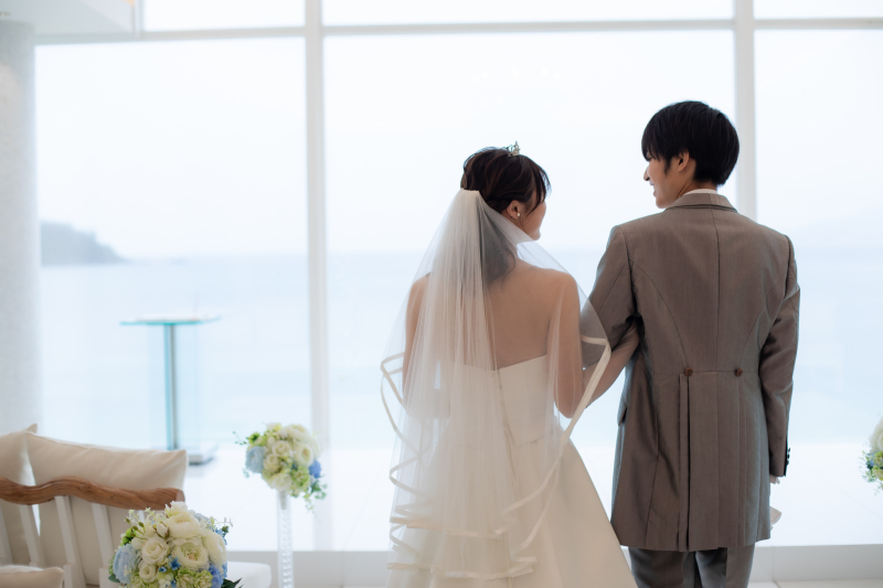 初めはおふたりのバックショットから