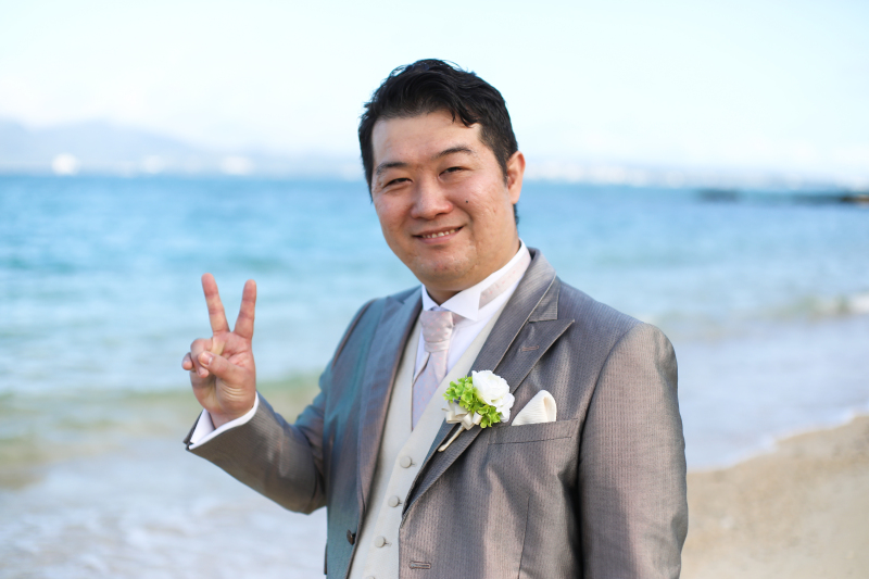 新郎様も「はいっポーズ★」