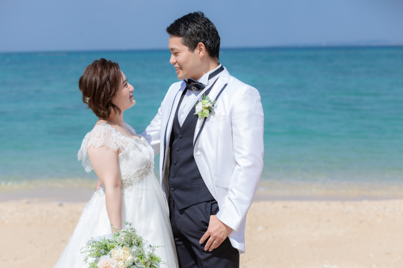 サロンから数秒でビーチ撮影場所に移動