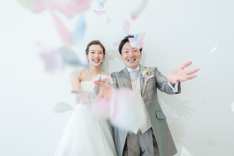 お花で遊ぶお2人