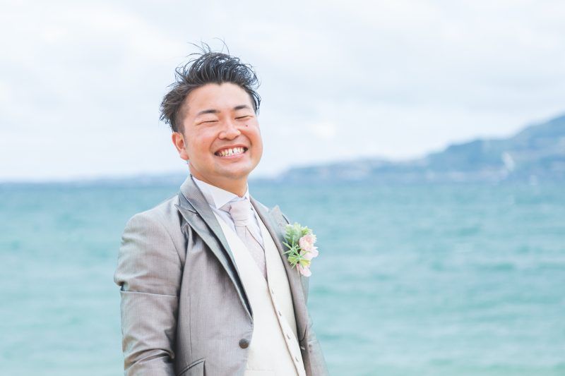 お茶目な新郎様♪