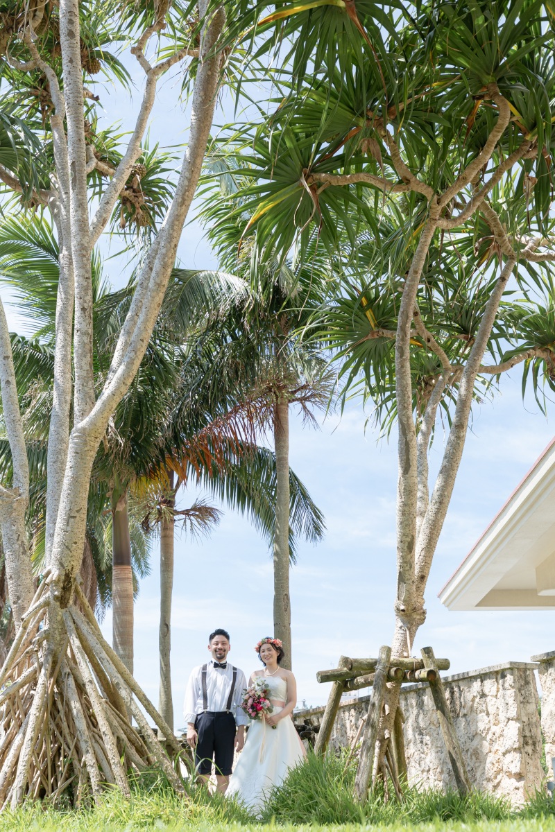 グリーンをバックに