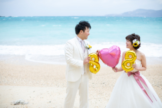 （前撮り編）沖縄ビーチフォトウェディング