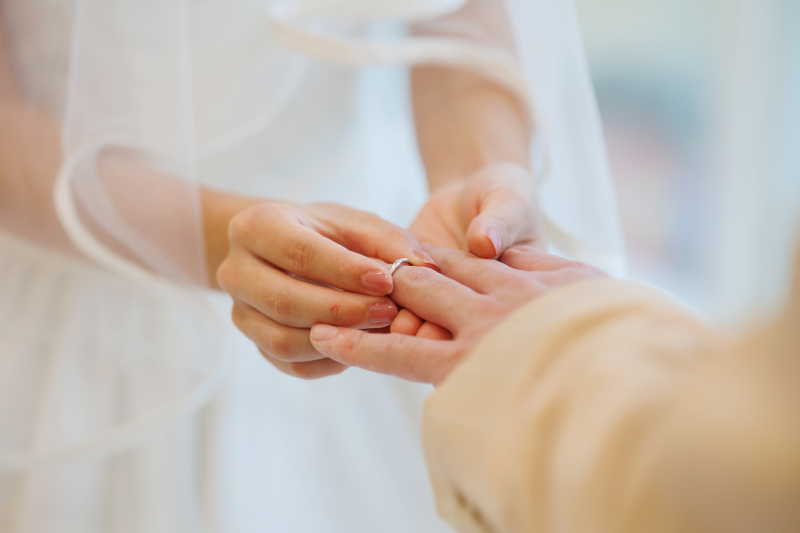 指輪の交換