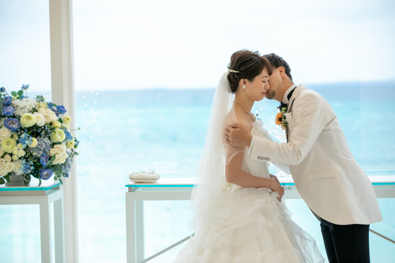 お子様に見守られながら