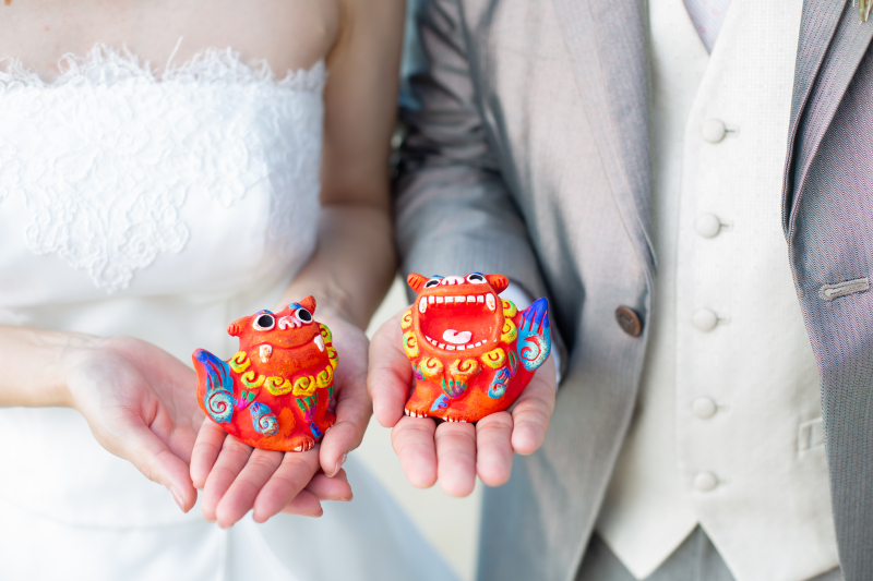 手乗りシーサー！