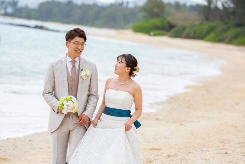 ビーチをゆっくりおさんぽ