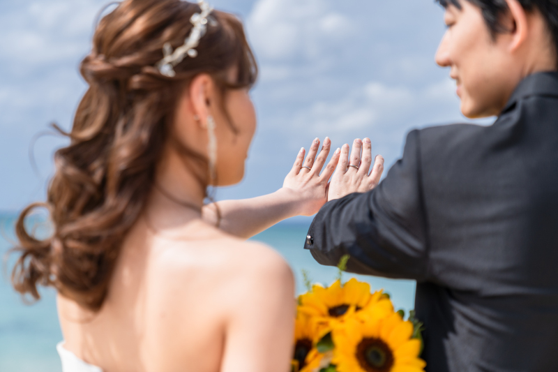 指輪がキラリっ