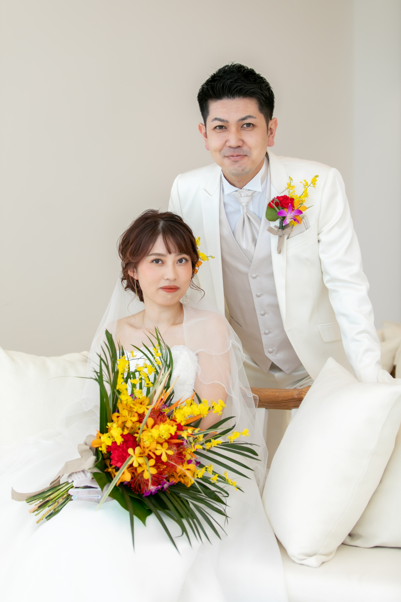 鮮やかな南国ブーケ