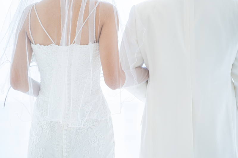 初めはおふたりのバックショットから