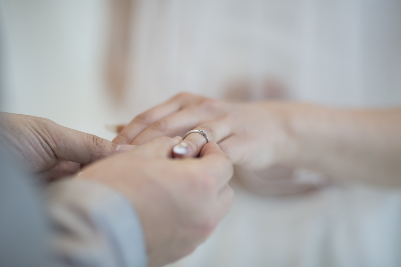 指輪の交換