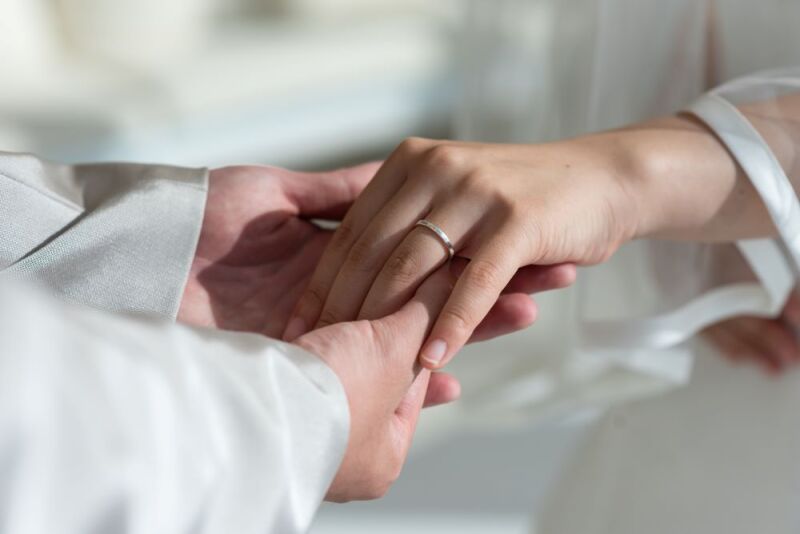 指輪の交換