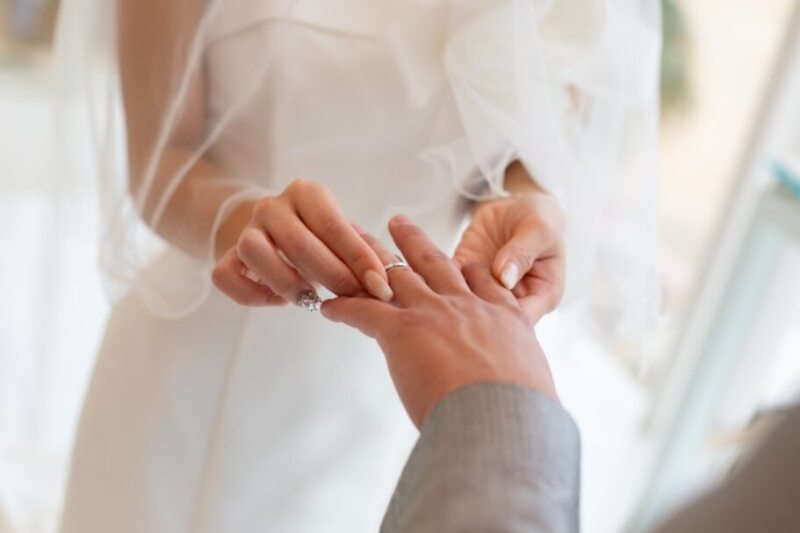 指輪の交換
