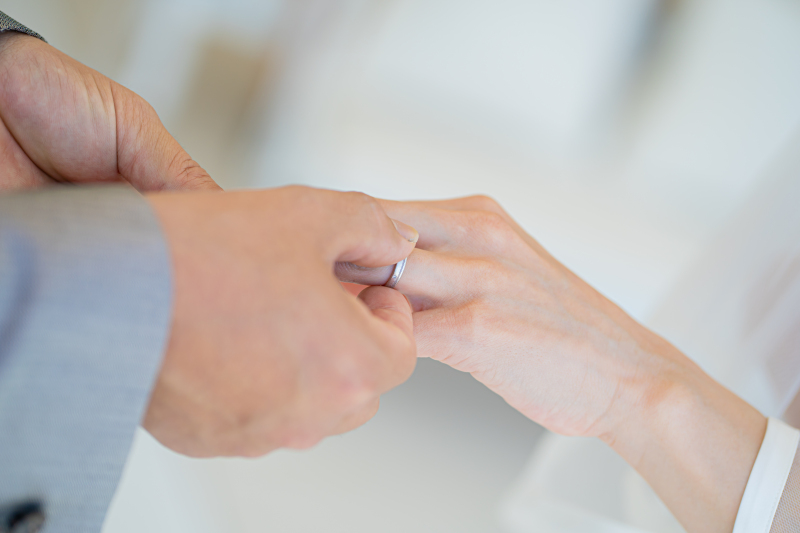 指輪の交換