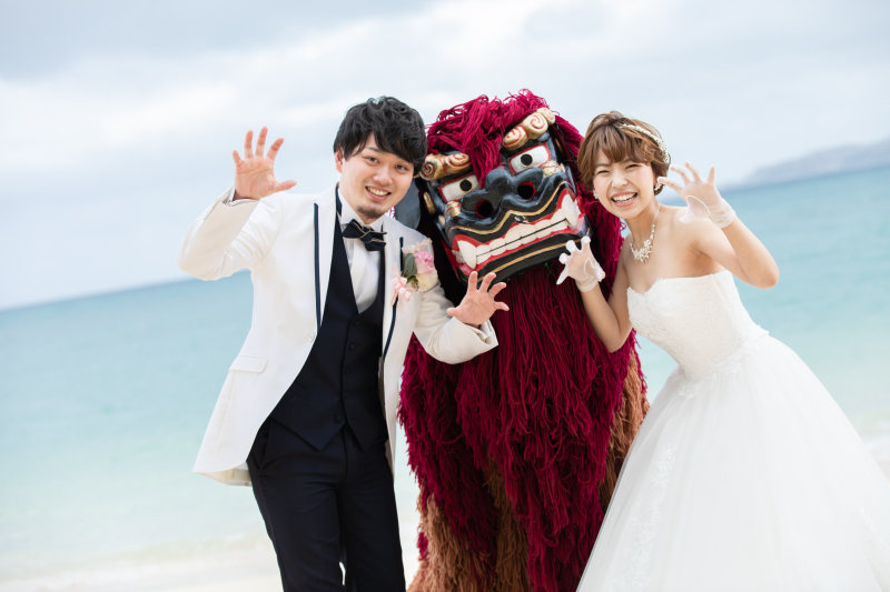 沖縄の守り神、琉球獅子と!!