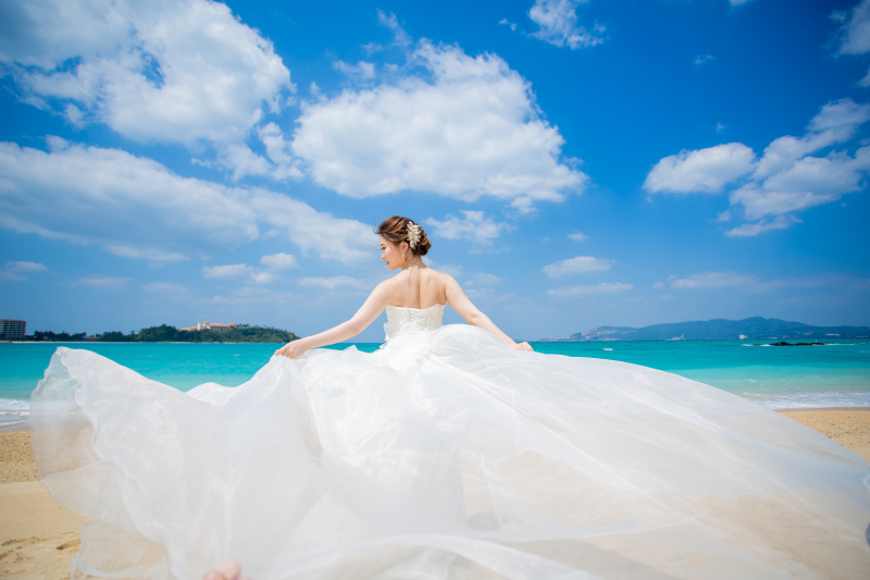 真夏のようなビーチフォト