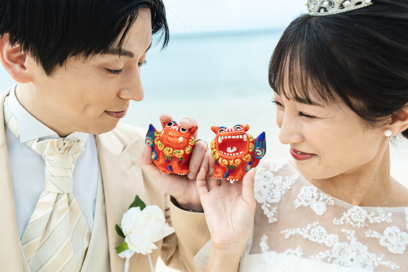 《マリンビジュー ビーチ&チャペルプラン》撮影小物を使って♪