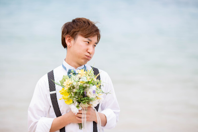 お茶目な新郎様