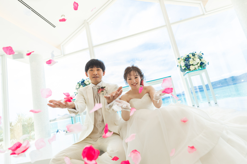 カラフルなフラワーにつつまれて