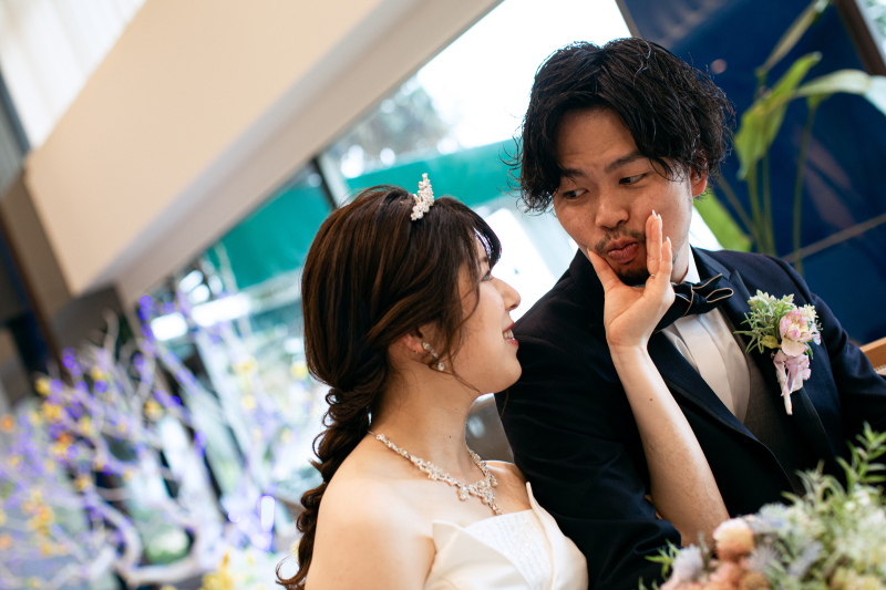 お茶目な新婦様♡